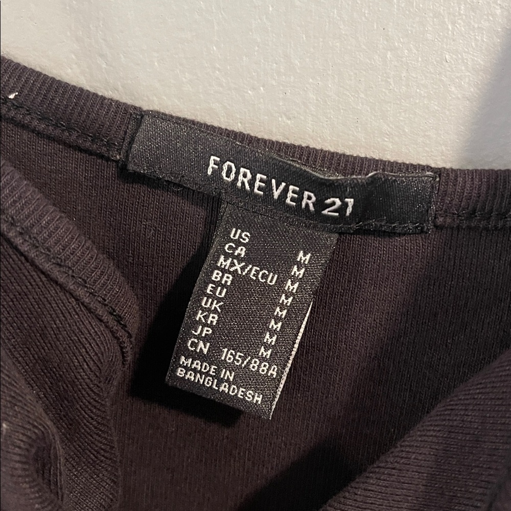 Forever 21 Black Graphic Mini Dress Size M - Picture 3 of 5
